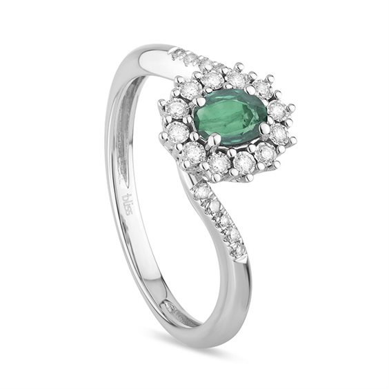 Anello Bliss Donna in Oro bianco Smeraldo 0.35 Ct 20117854 - 20117854